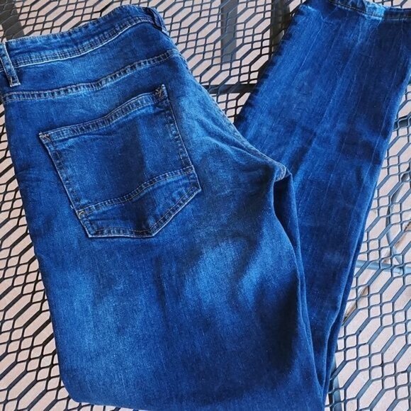Akademiks Jeanius Distressed Sz. 36x32 Blue Jeans - Picture 10 of 13